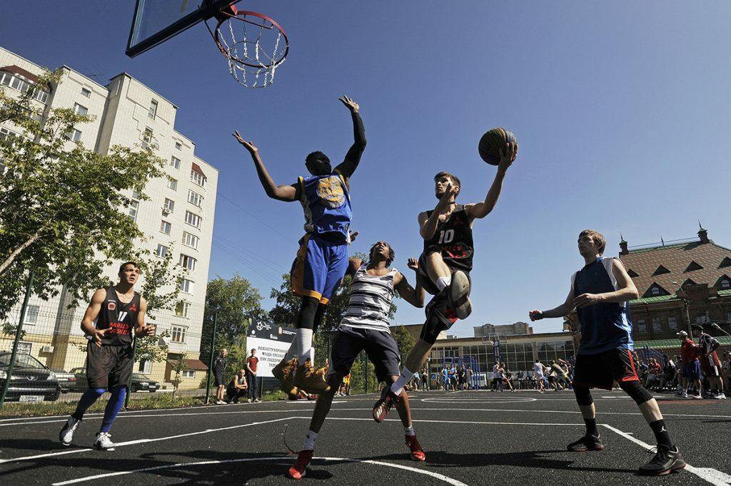 Basketball court background
