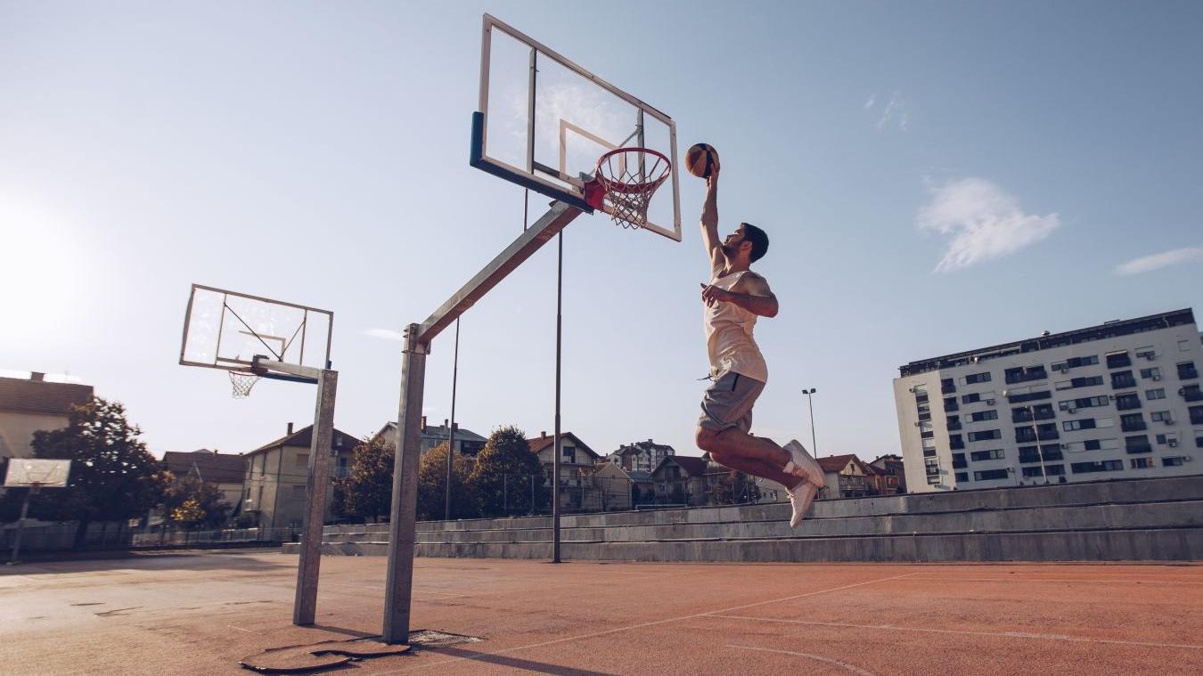 Group basketball training workout